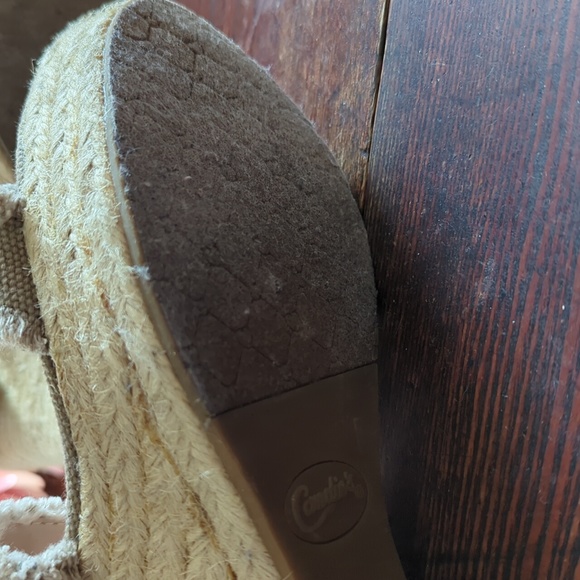 Candies Platform Woven Fabric Strap Sandles - Picture 6 of 13